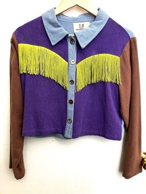 Fashion Brand Company ONE OF A KIND fringed western shirt